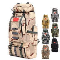 80l large capacity mens military backpack multifunction waterproof oxford hike camp backpacks wear resisting travel duffle