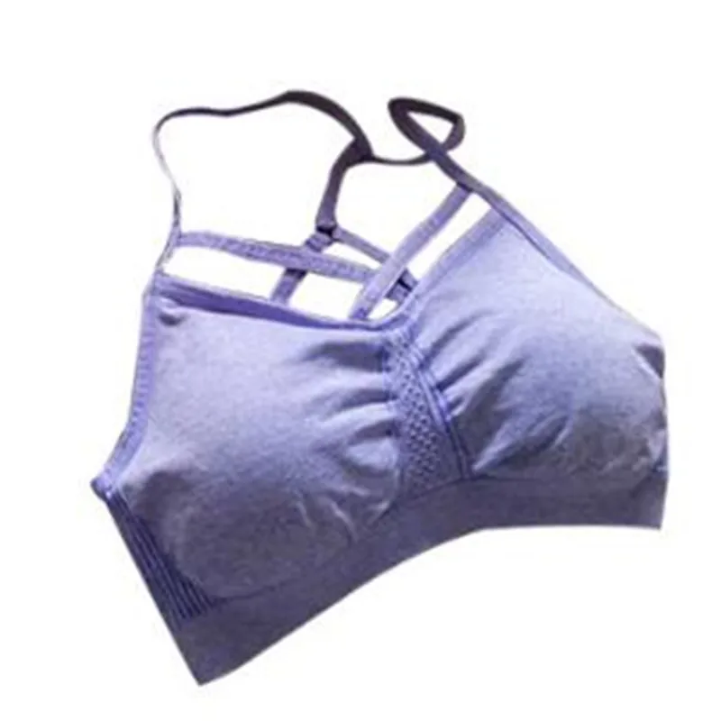 100pcs/Women Custom Sport High Quality ladies beautiful bra sexy design Black stretch running bra with a nice back