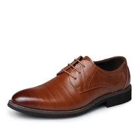 flat classic men dress leather wingtip carved italian formal plus size 48 lace up pointed shoes men casual party shoes