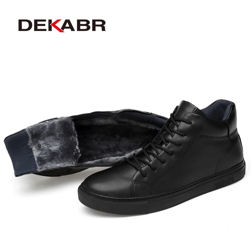 DEKABR/Лидер продаж года; Новое поступление; модные мужские ботинки ручной работы; классические черные ботинки; сезон осень-зима; Теплые ботильоны из натуральной кожи