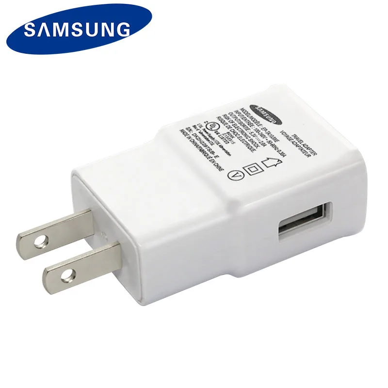 Оригинальное зарядное устройство для телефона samsung Galaxy S5 Note 3 дорожное 5 V & 2.0A EU US 1m