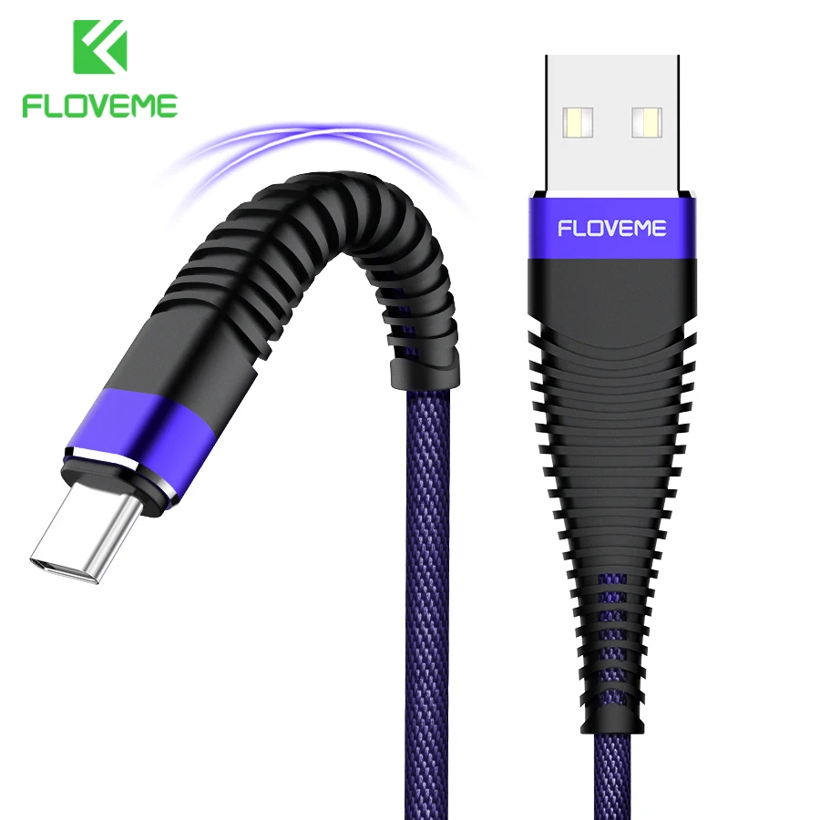 Кабель FLOVEME Type C для Huawei P30 20 Pro Redmi NOTE 8 7 USB кабель Samsung S9 S8 S10 адаптер провод
