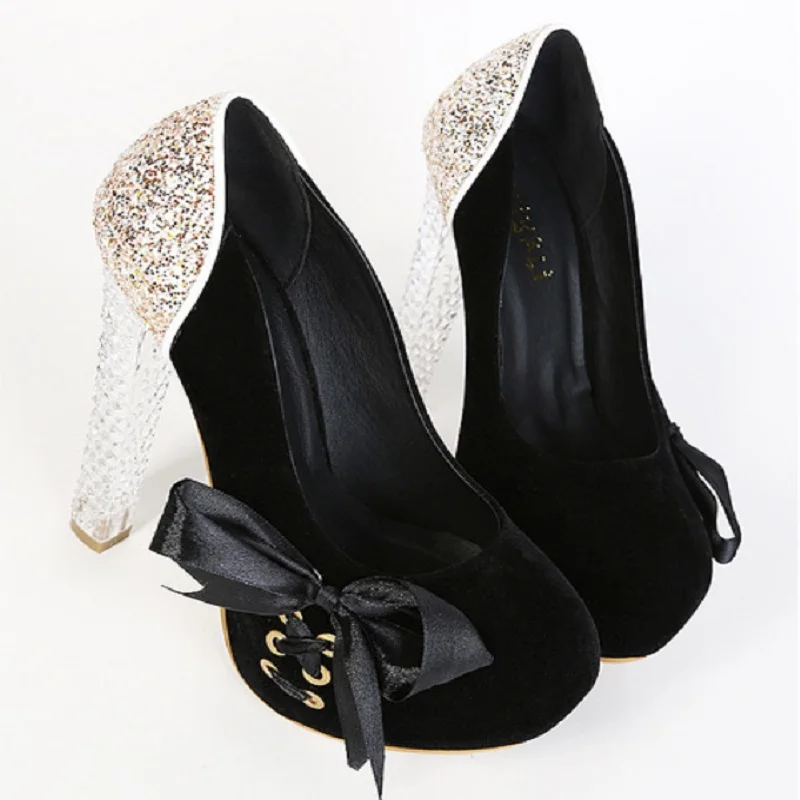 Женская обувь Новинка 2019 года женские туфли на высоком толстом каблуке с