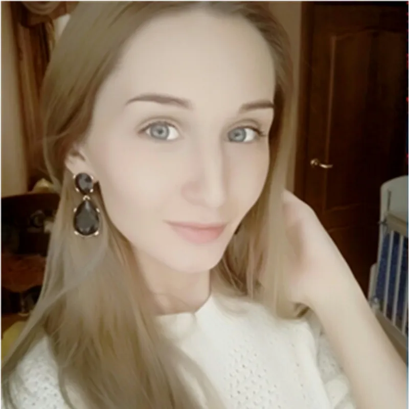 Новинка 2018 женские модные серьги стразы голубой/розовый стеклянный черный