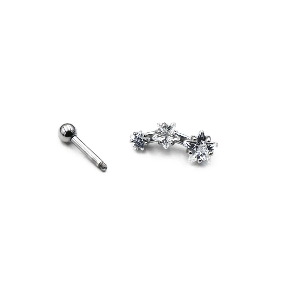 Stainless Steel Star Ear Daith Piercing Zircon Cuff J | Украшения и аксессуары