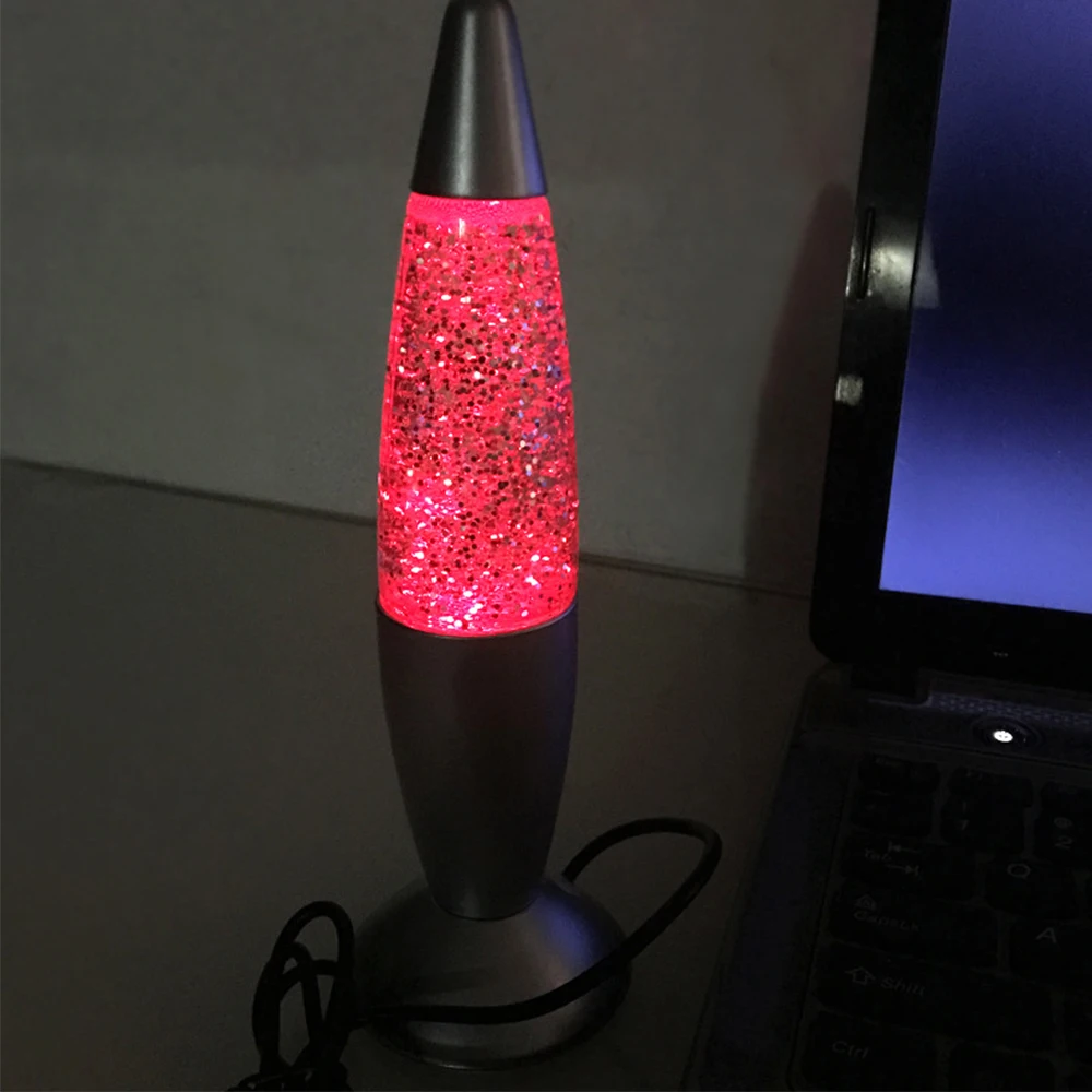 1 шт. 3D ракета мульти Цвет изменение лава лампа RGB светодиодный блестящие вечерние