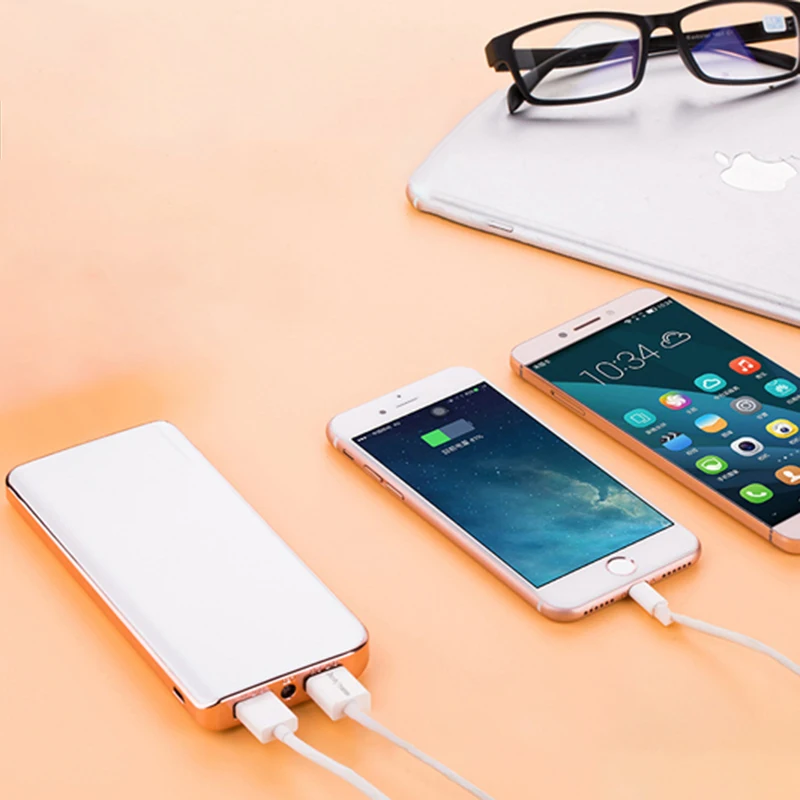 power bank Ultra-thin 10000mAh portable ultra-thin lithium polymer external battery LED mobile For phone xiaomi | Мобильные телефоны