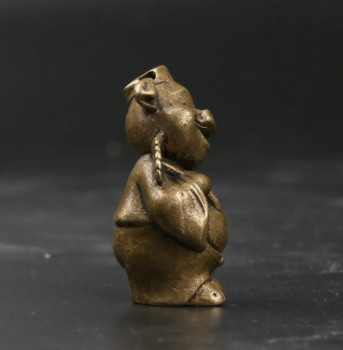 35 мм/1 4 &quotсобирать антикварные редкие китайские фэншуй небольшой бронзовая