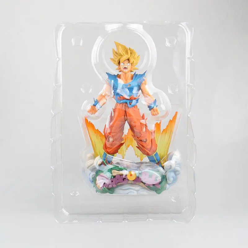 Фигурка "Dragon Ball" Son Goku рисунок Супер Saiyan кисточки Рисунок ПВХ 240 мм Dragon Ball Z экшн-фигурка Драконий жемчуг зет с надписью: "DragonBall Z