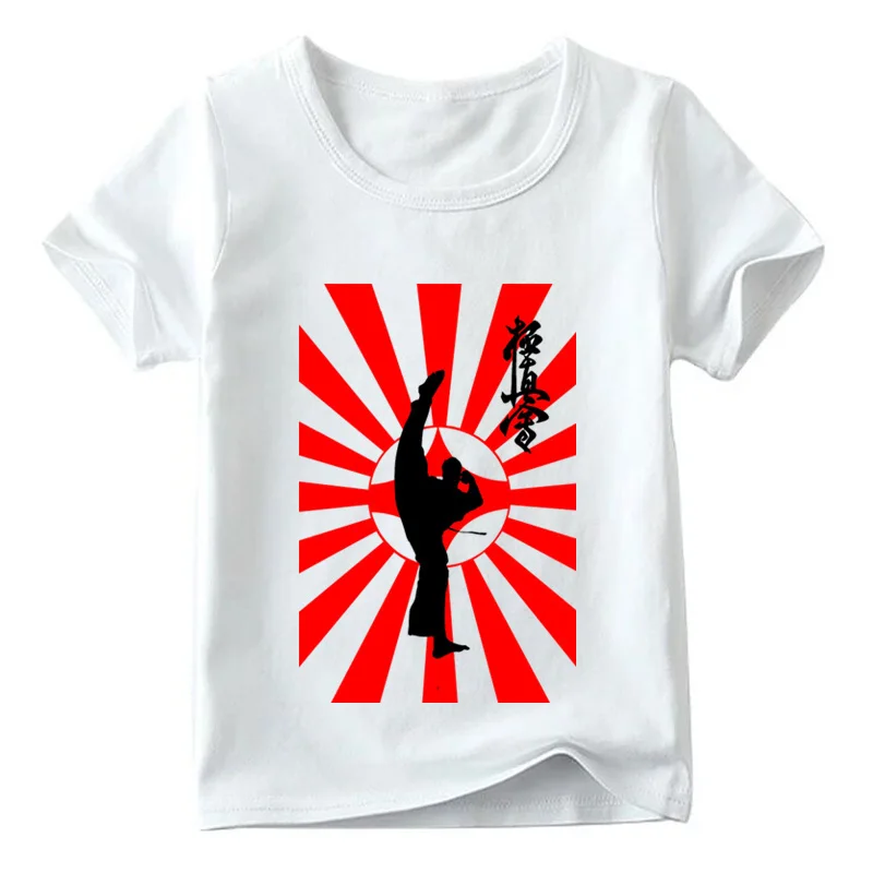Детская Футболка Kyokushin Karate Kanji с символами для маленьких мальчиков и девочек
