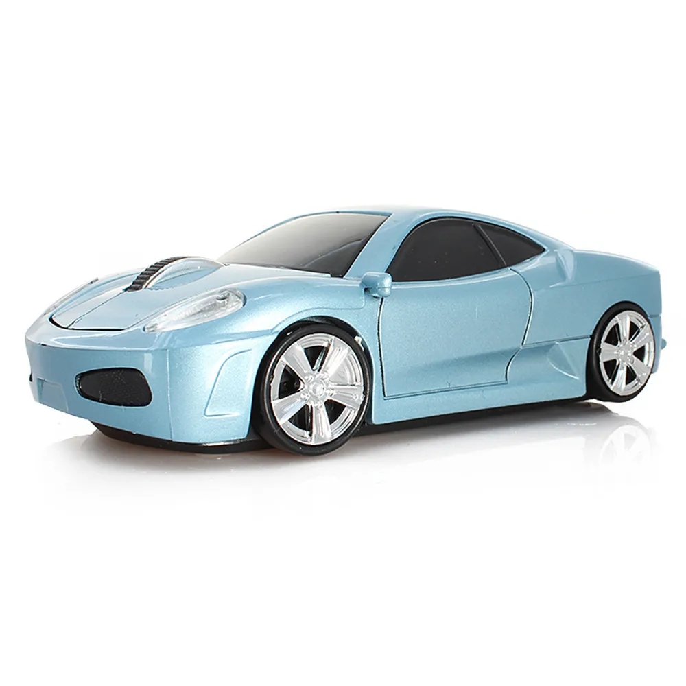 Light Blue CHYI Автомобильная беспроводная мышь 1600 dpi USB оптическая классная 3D мышь для ноутбука ПК Компьютерная игровая мышь дизайн автомобиля Золотая мышь Sem Fio для детского подарка - Цвет: Light Blue