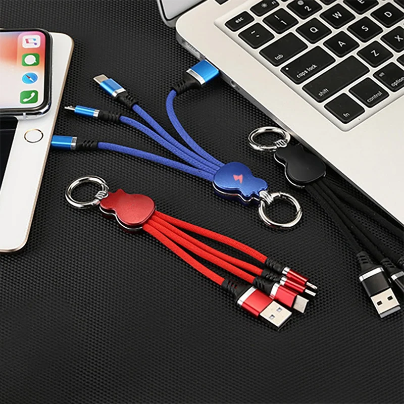 Красивая гитара Мульти 3 в 1 Usb кабель гитара дизайн брелок синхронизации данных линия для samsung Iphone Android