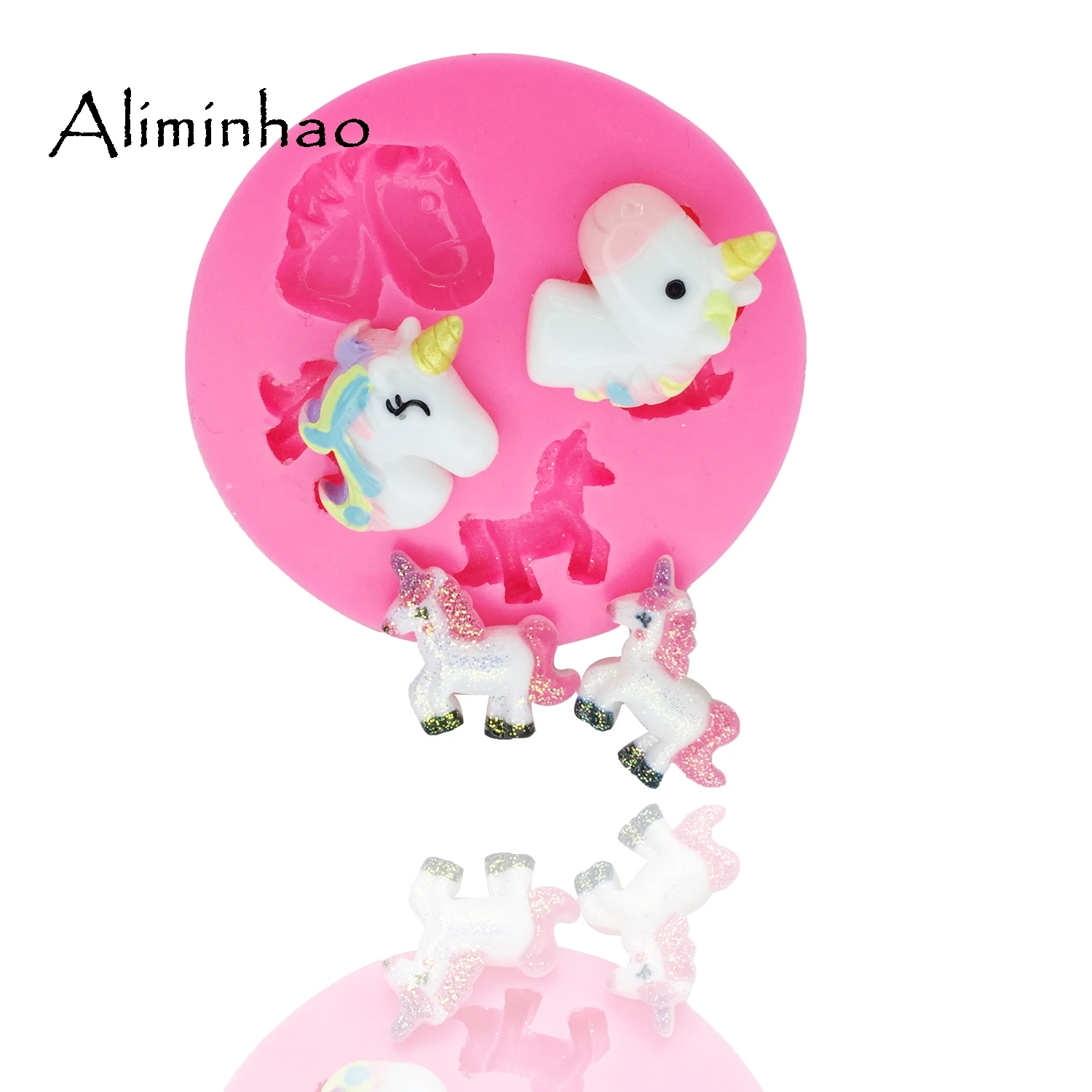 DY0007 мультфильм Единорог DIY силиконовая форма сахарный десертный конфеты шоколадные формы инструменты для украшения тортов из мастики