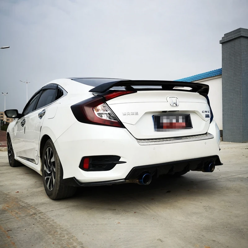 

For Honda Civic Spoiler High Quality ABS Material Car Rear Wing Primer Color Rear Spoiler For Honda Civic Spoiler GT 2016-2018