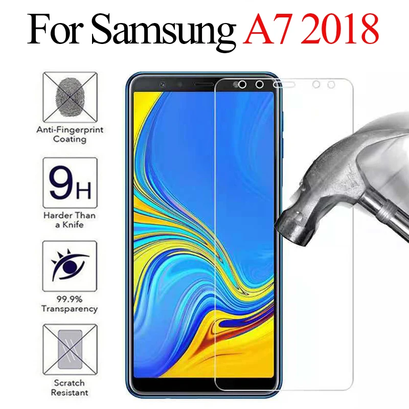 Для samsung galaxy A7 2018 закаленное стекло A8 плюс screenprotector a750 a730 защитный cam лист 7 8 tremp
