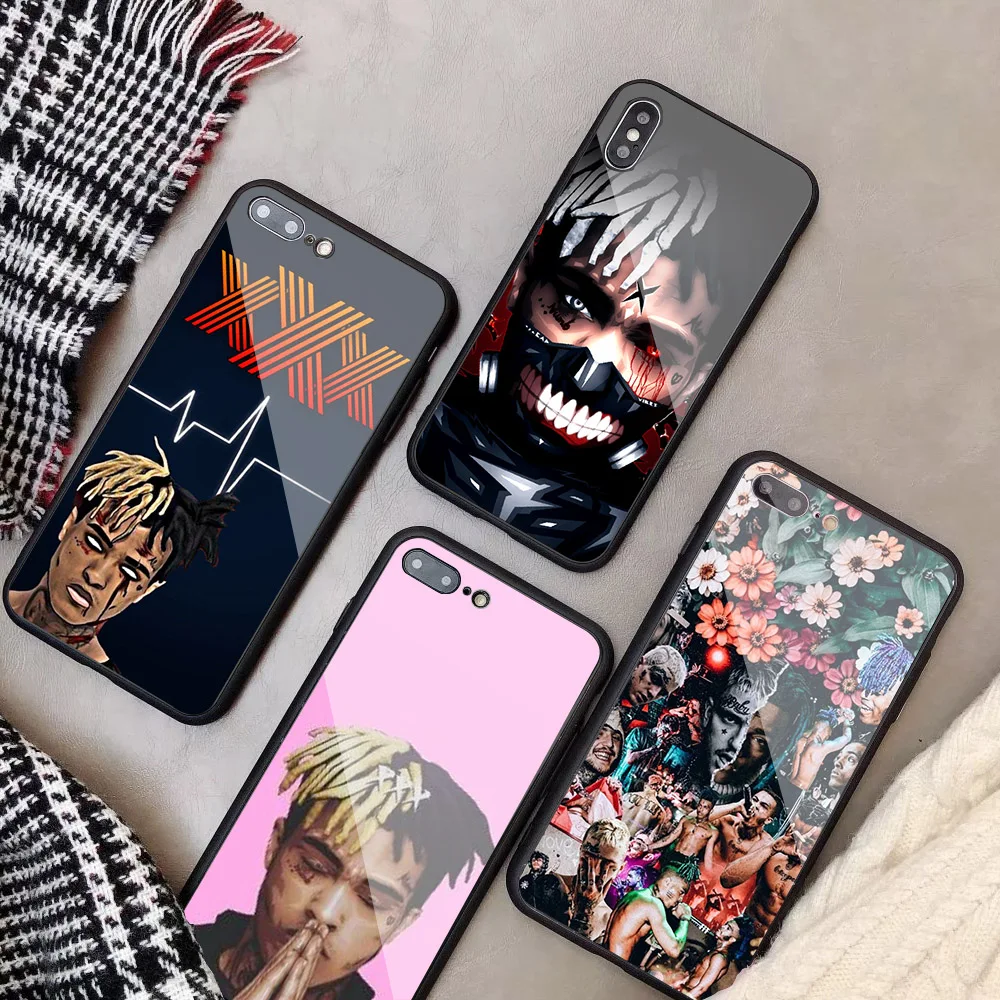 Rap Singer XXXTentacion MC чехол из закаленного стекла для телефона iPhone 6 6plus 7 plus 8plus 5 5S 5C SE X XS XR