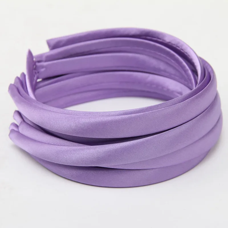 16light purple 5 шт./партия-15 мм(5/8 дюйма) Детская и Женская атласная повязка на голову для девочки-Выберите цвет 20 цветов на выбор - Цвет: 16light purple