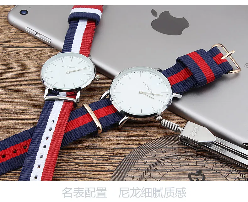 Высококачественный роскошный ремешок для часов 18 мм 20 цветной нейлоновый nato dw