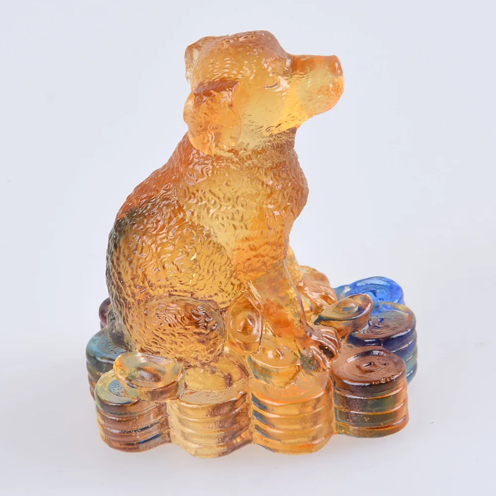 Liuli 12 Китайские знаки Зодиака Животные фигурка собаки пресс вес красивые