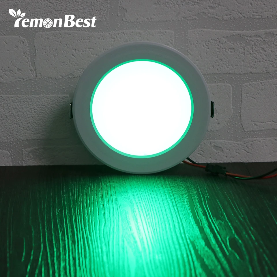 LemonBest 5 Вт 10 Вт круглый rgb Светодиодный Панель свет concea светодиодный встраиваемые потолочный светильник AC 85-265 В для Офис украшения