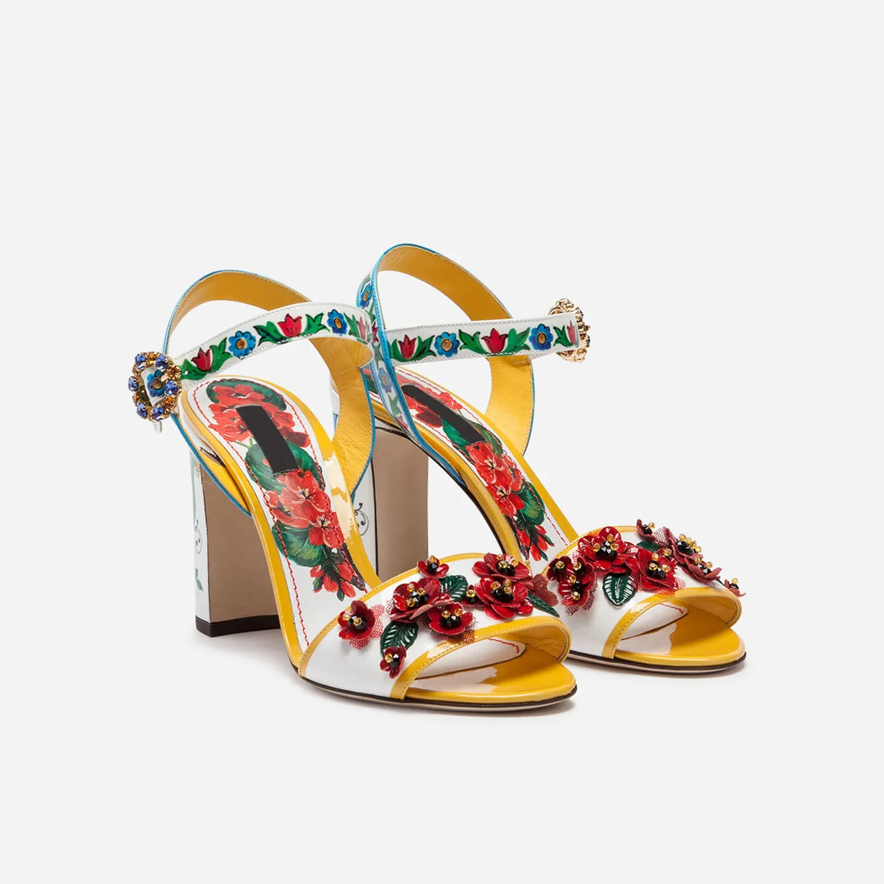 Женские богемные летние босоножки Украшенные бусинами Цветочная аппликация