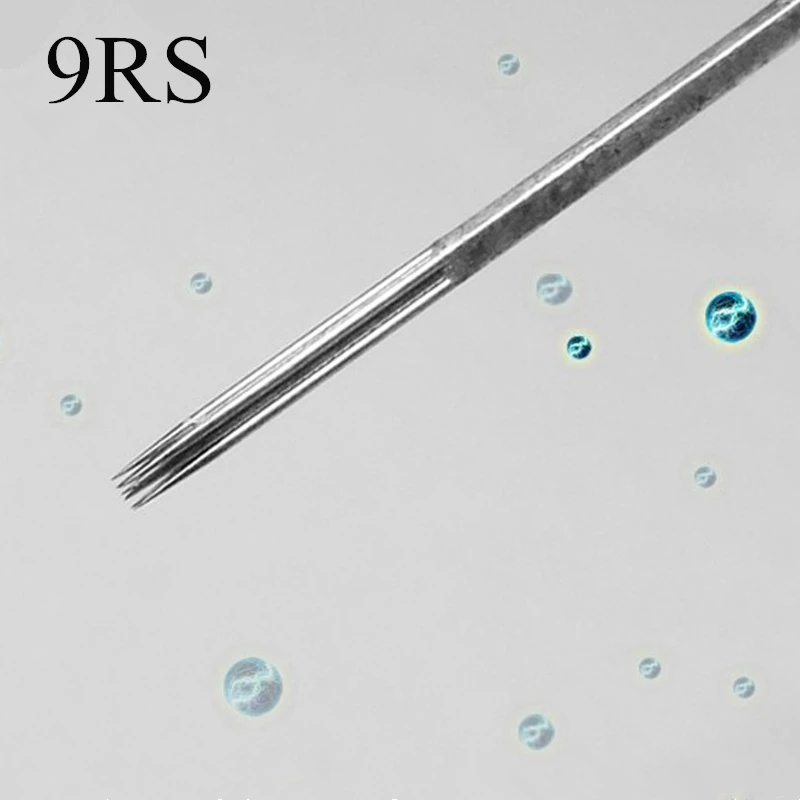 

Коробка из 50 одноразовых стерилизованных тату-игл 9RS (9 круглых шейдеров), Оптовая поставка
