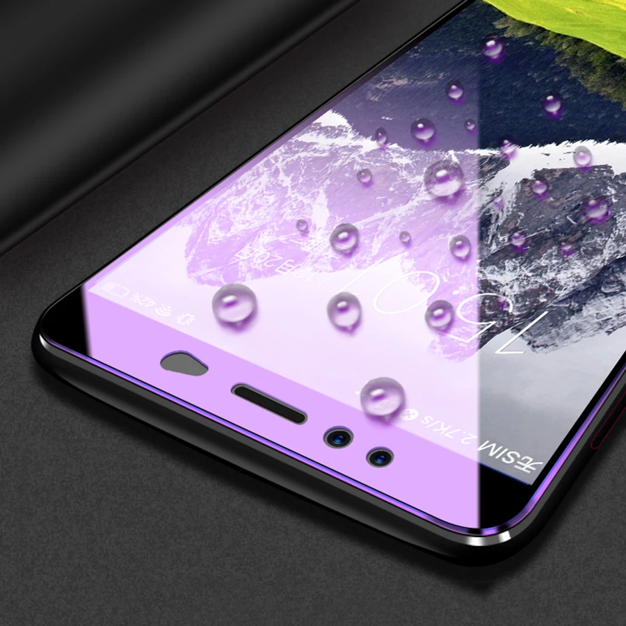 Анти-синий фиолетовый светильник из закаленного стекла для OPPO F9 R17 R15 Pro A3s Realme 2 C1 K1