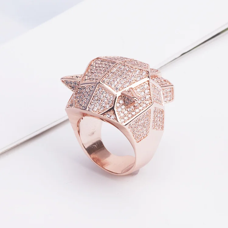 

Classic Leopard Head Ring Environmental Protection Copper Zircon Encrusted Bold Personality Leopard Head Ring Jewelry