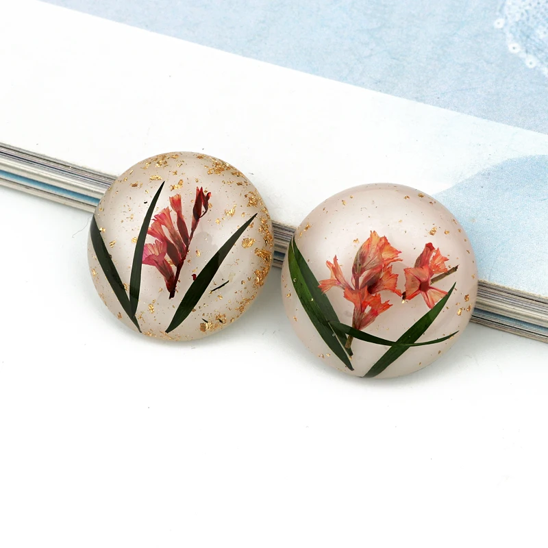 2 шт 28 мм Винтажные Цветы изделия из смолы патч бусина кабошон фурнитура DIY Серьги