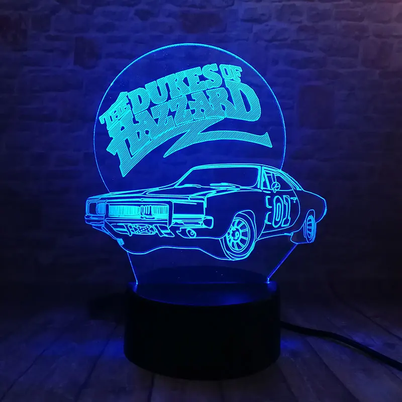 Люминесцентная модель автомобиля дукеры гамащерицы игрушки 3D ночсветильник