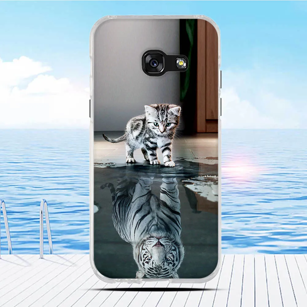 For Samsung Galaxy A3 2017 A320F Case Cartoon 3D Relief Printing Pattern Back Cover TPU Soft Silicone | Мобильные телефоны и