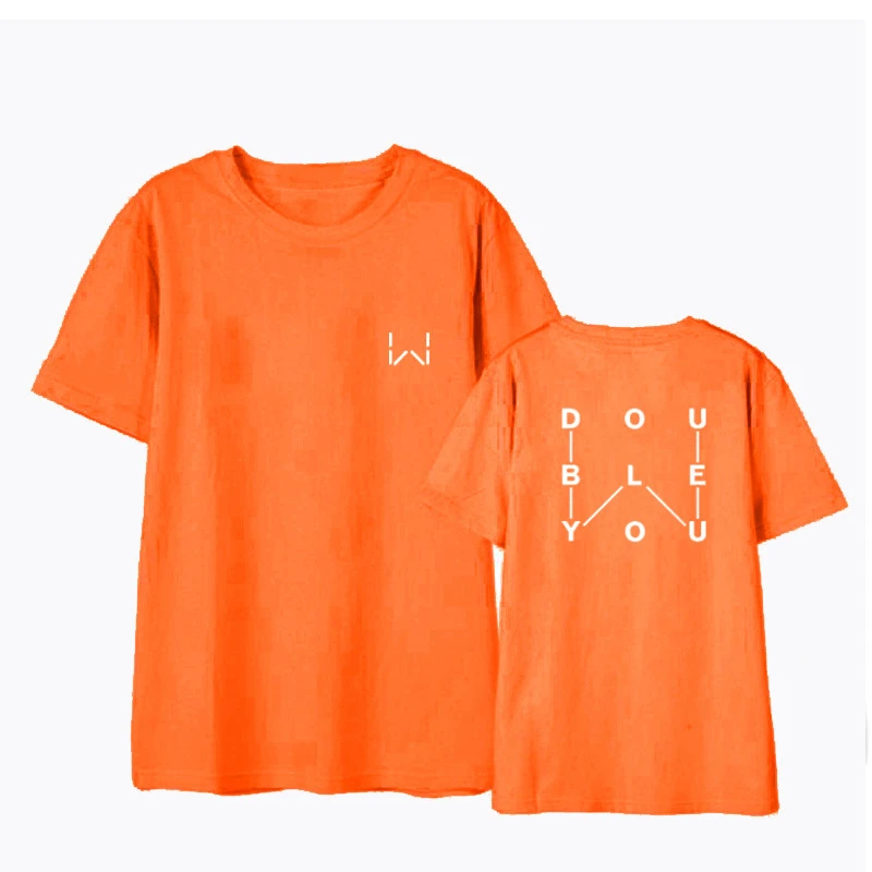 K Pop Kpop NUEST W DOUBLE U NU'EST Album Shirts Повседневная Свободная футболка в стиле хип хоп с