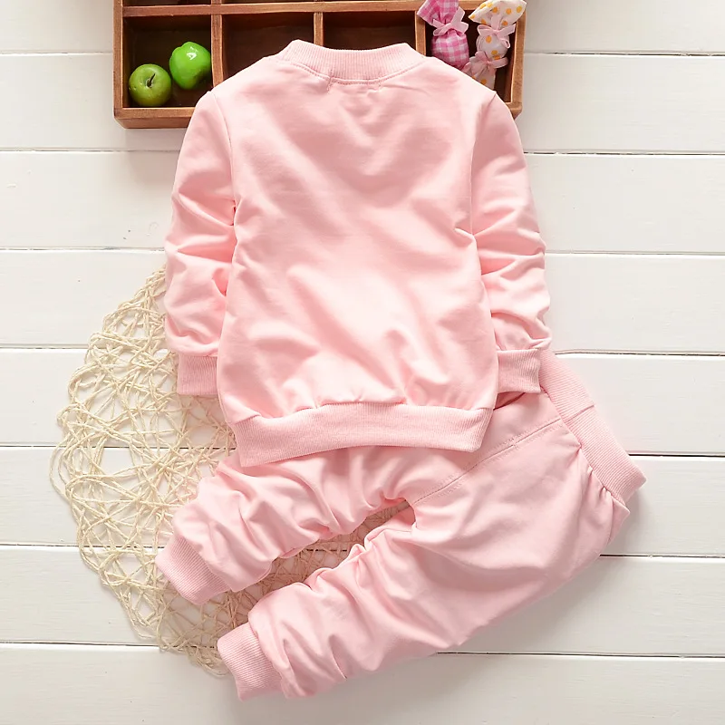 Baby Girl Clothes Set 2017 Autumn Leisure Long Sleeved T-shirts Tops + Pants 2pcs Outfits Tracksuits Kids Bebes Jogging Suits | Детская