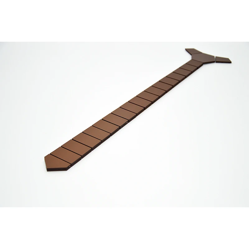 Геометрические акриловые Галстуки ручной работы модные облегающие шоколада