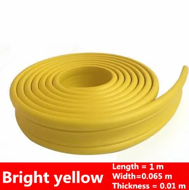 Yellow 1m x 6.5cm Обои линия талии декоративная линия угловая линия самоклеющиеся рамки полосы Детский сад Дети анти-столкновения наклейки на стену - Цвет: Yellow 1m x 6.5cm