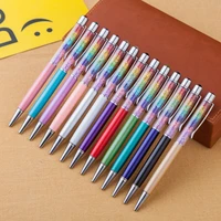 rainbow colored gem pen crystal metal rhinestone pen stylus touch screen roller ball pen 30pcslot