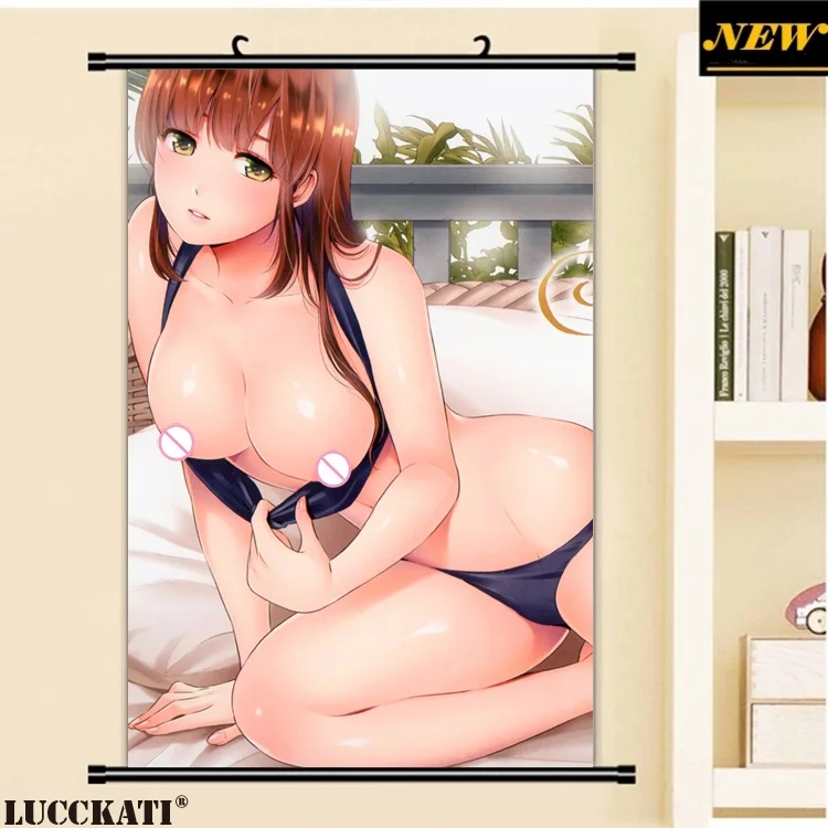 40X60 см домашний na Kanojo задница бюстгальтер грудь держать голый сексуальный лоли комотик мультфильм аниме Настенная картина плакат прокрутки холст живопись
