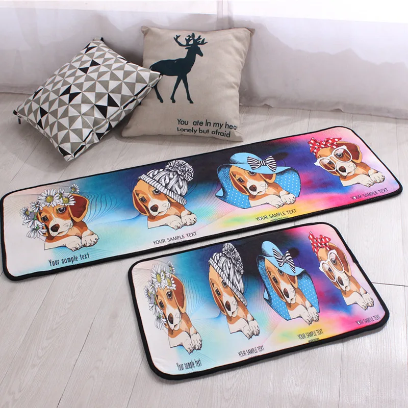 Мультфильм забавная милая собака ковры большой кухня для детей дома гостиная