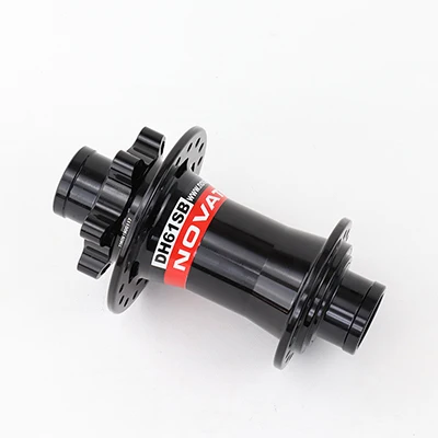 Black 32H Тайвань Novatec DH61SB 32 36 H Mtb велосипед с дисковым тормозом ступица DH Thru ось горные ступицы для горного байка 2 подшипники черный, красный - Цвет: Black 32H