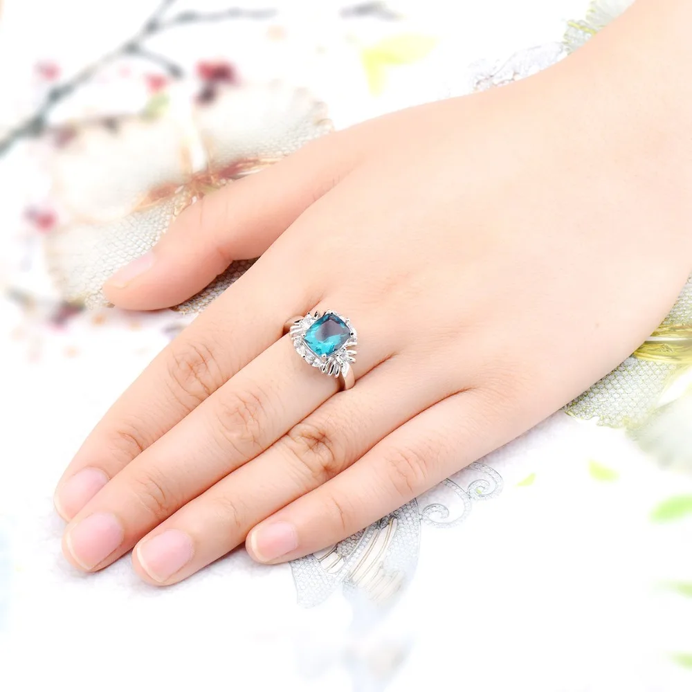 Hutang, 3.36ct, натуральный флюорит, обручальные кольца, твердые, 925 пробы, серебро, драгоценный камень, кольцо, хорошее, элегантное, классическое, ювелирное изделие для женщин, Новинка