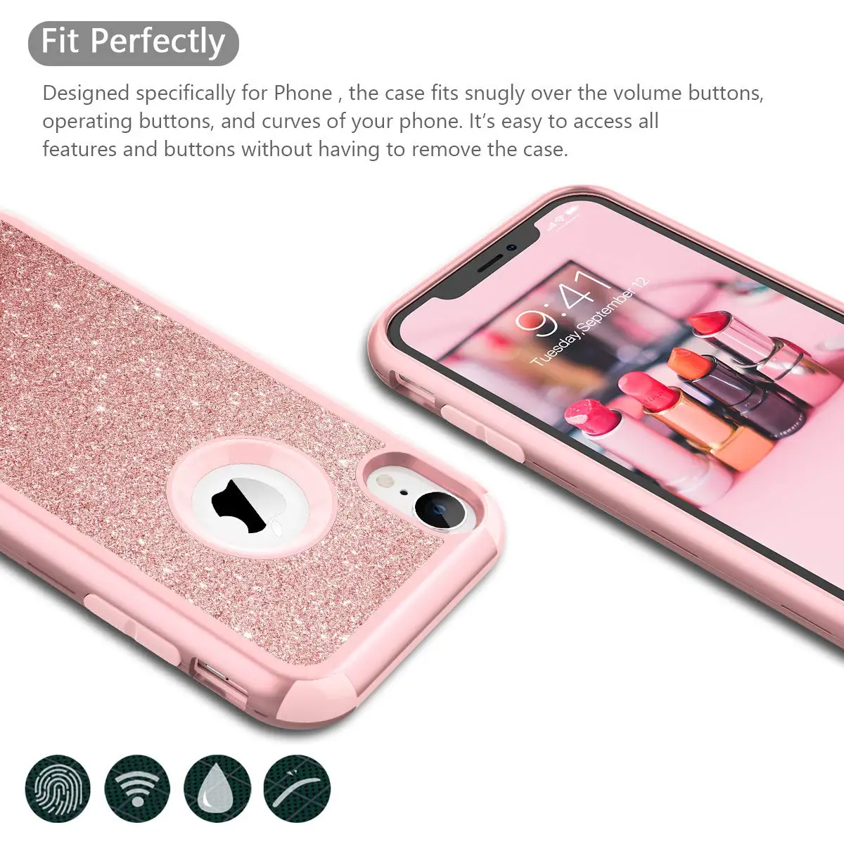 Противоударный защитный чехол для iPhone 8 Plus XR Xs Max X 6 7 роскошный блестящий из