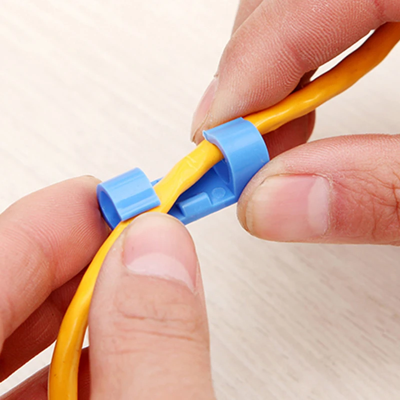 20Pcs Self-Adhesive Wire Organizer Fixed Clamp Network Cable Storage Clips Data Fixer Finishing Tools | Дом и сад