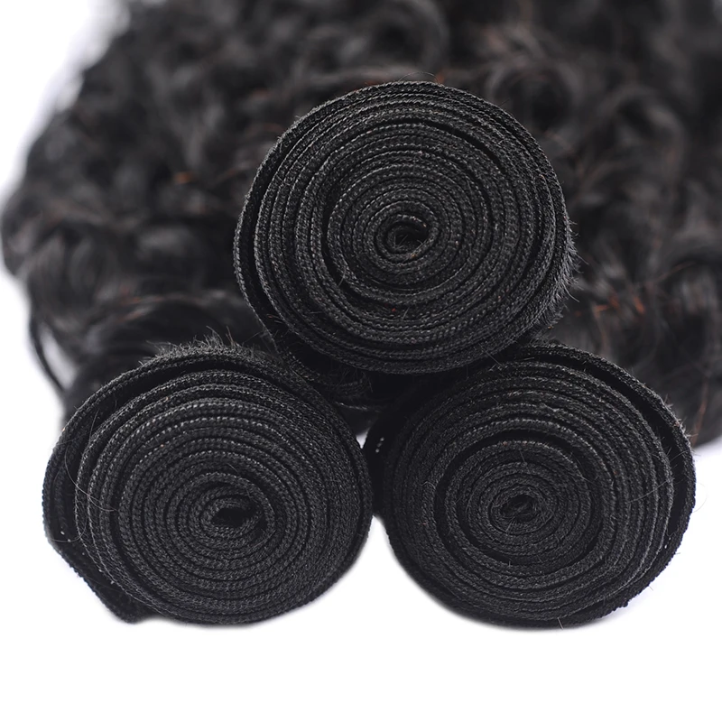 Pinshair Human Hair Weave Bundles Natural Black Water Wave Hair Extensions 1/3/4 Pieces Non-Remy Indian Hair Bundles
