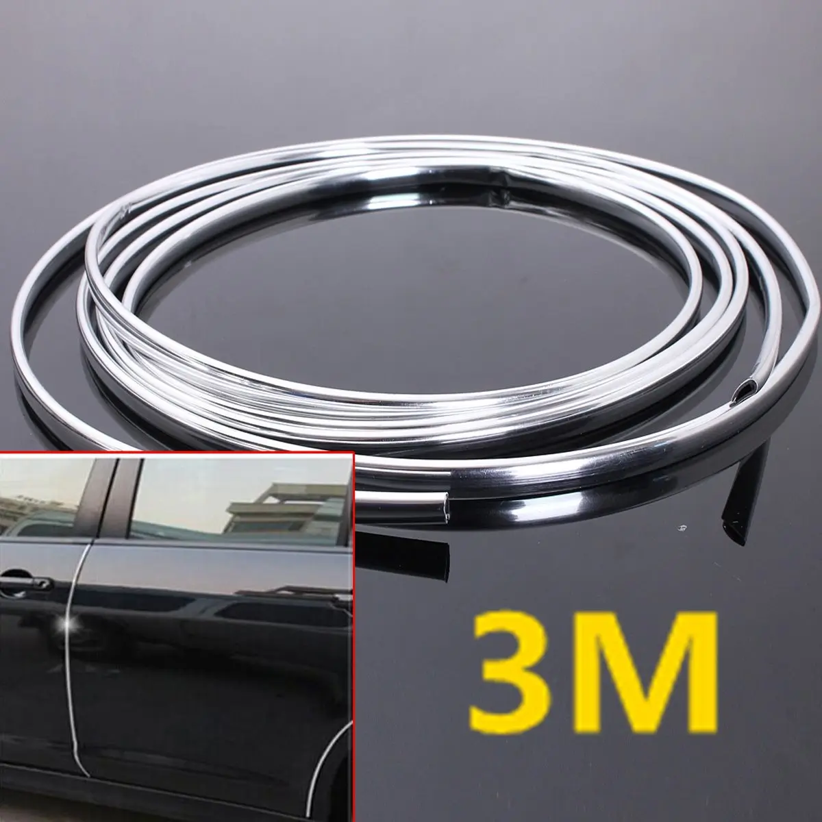 Защитная лента для автомобильной двери 7 мм 3 метра 6 м|trim strip|moulding trim stripmoulding |
