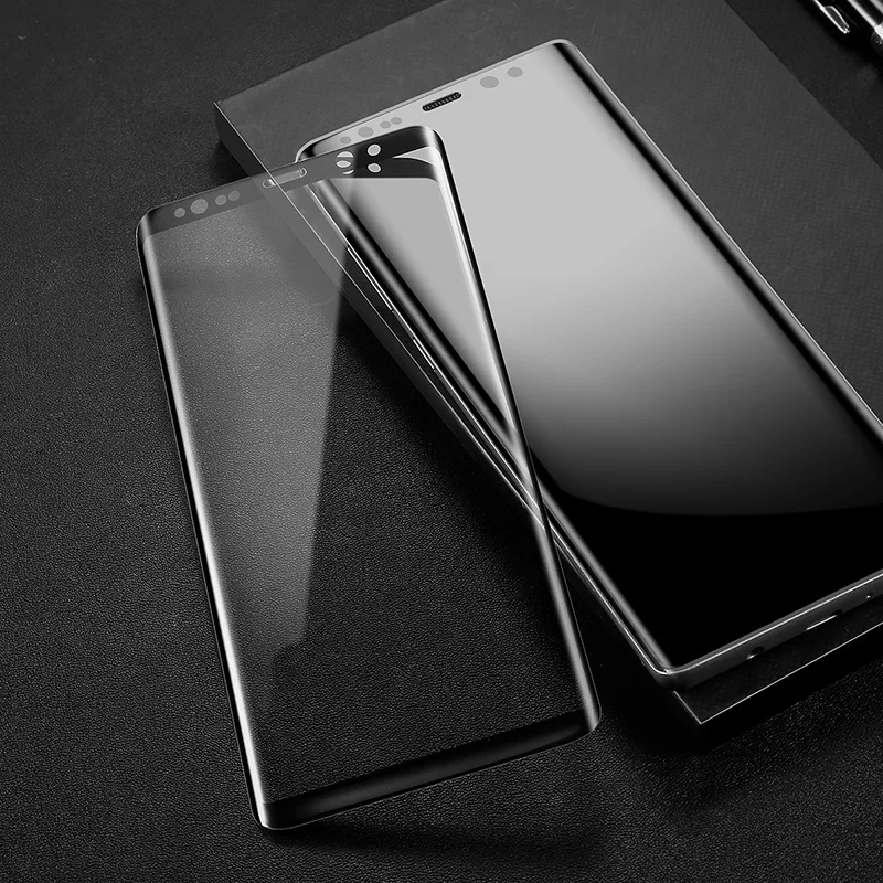 Baseus 3D Edge закаленное стекло для samsung note 8 Edge Защитная пленка для экрана для samsung Galaxy note8 полная защитная стеклянная пленка - Цвет: black