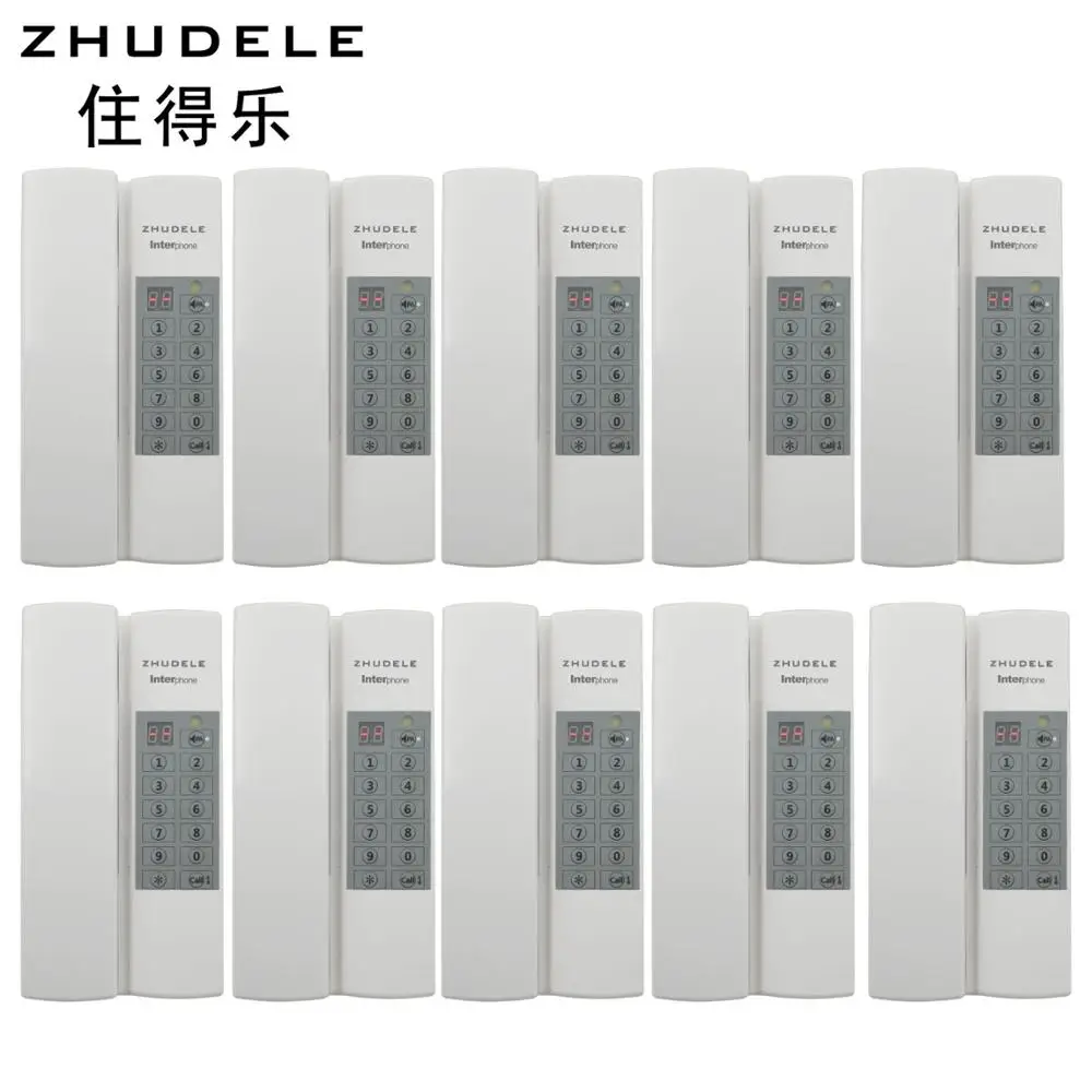 ZHUDELE Multi-functions Safe&Comfortable school Interphone 10-way audio intercom system Public Confidentiality | Безопасность и