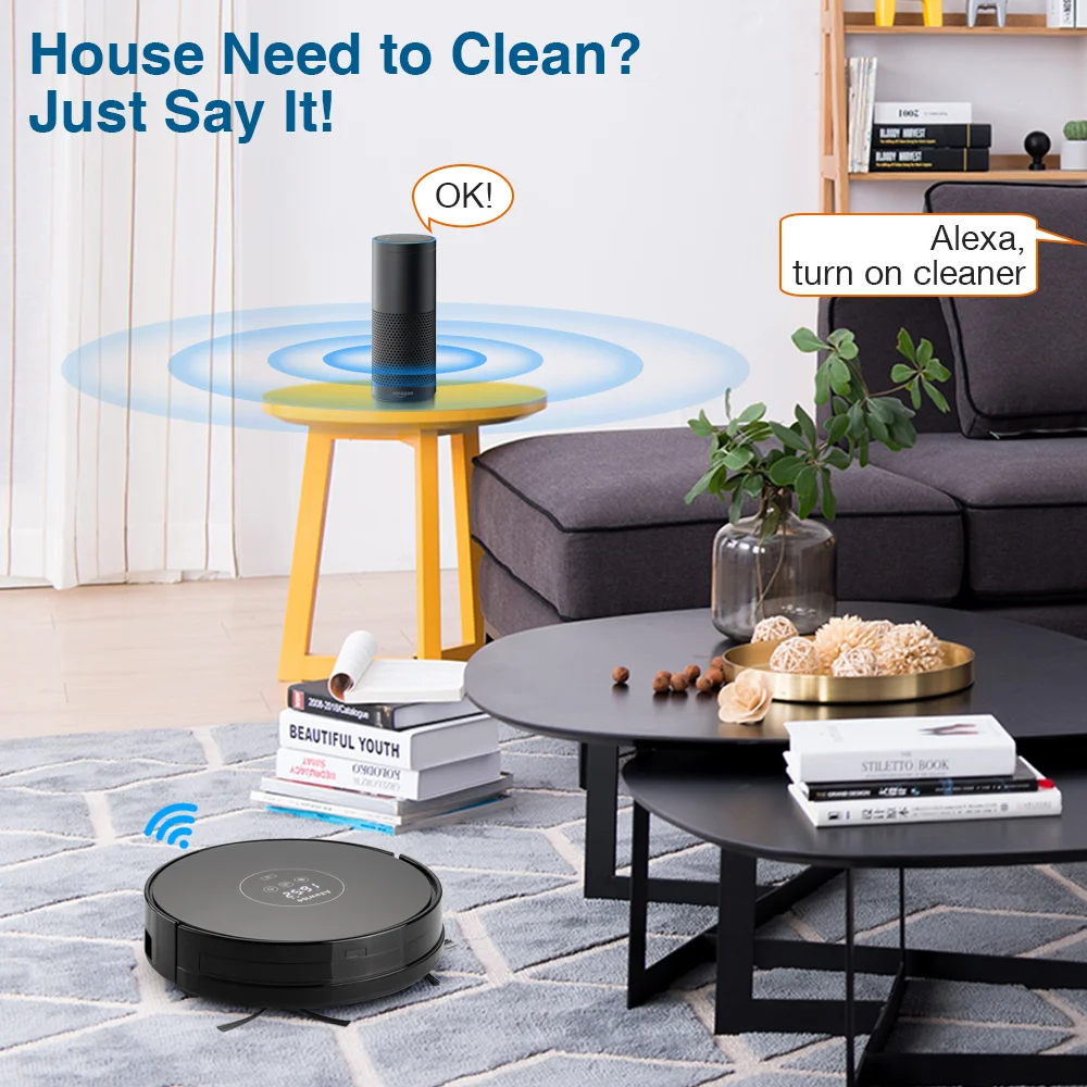 Alfawise X5 роботизированной Пылесосы для автомобиля 1000 PA Сильный всасывания Alexa