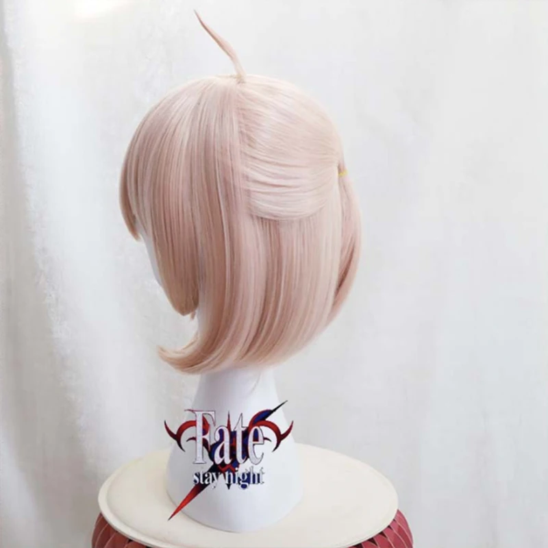 Японская игра Fate Grand Order косплей парик Okita Souji Косплей Saber Короткие розовые женские
