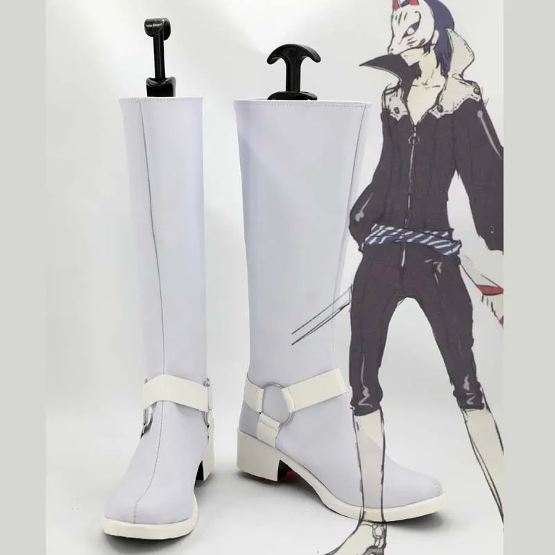 Белые сапоги для косплея Persona 5 Fox Yusuke Kitagawa|Туфли| |
