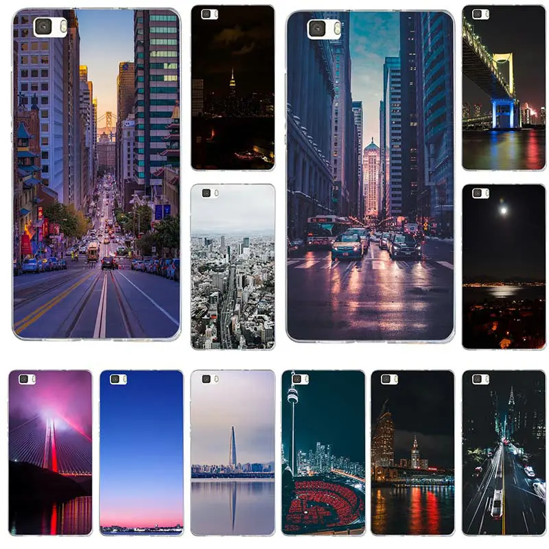 Нью-Йорк Высокое качество классические Чехлы ТПУ телефон для huawei P8 P9 P10 Lite Коврики